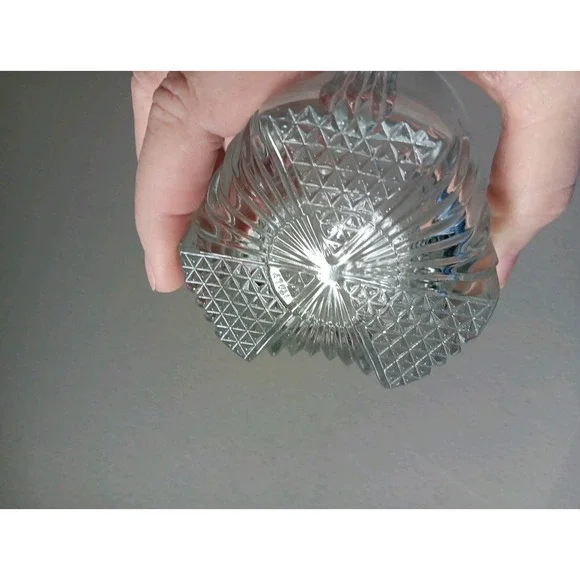 2 Italian Rocks Glass UNMATCHED Cut Glass Art Deco Regency Luxury Barware Retro - Picture 5 of 10